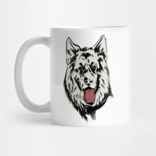 A German Shepherd head  Sketch Mug